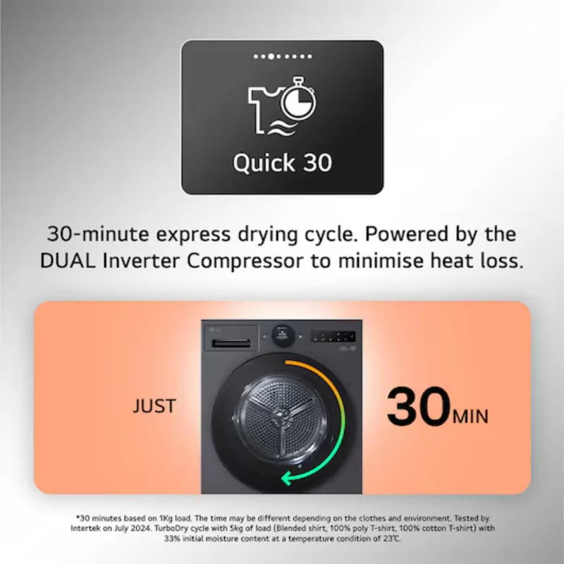 LG Series 7 AI Dry 10kg Heat Pump Tumble Dryer - RHX7010TWB