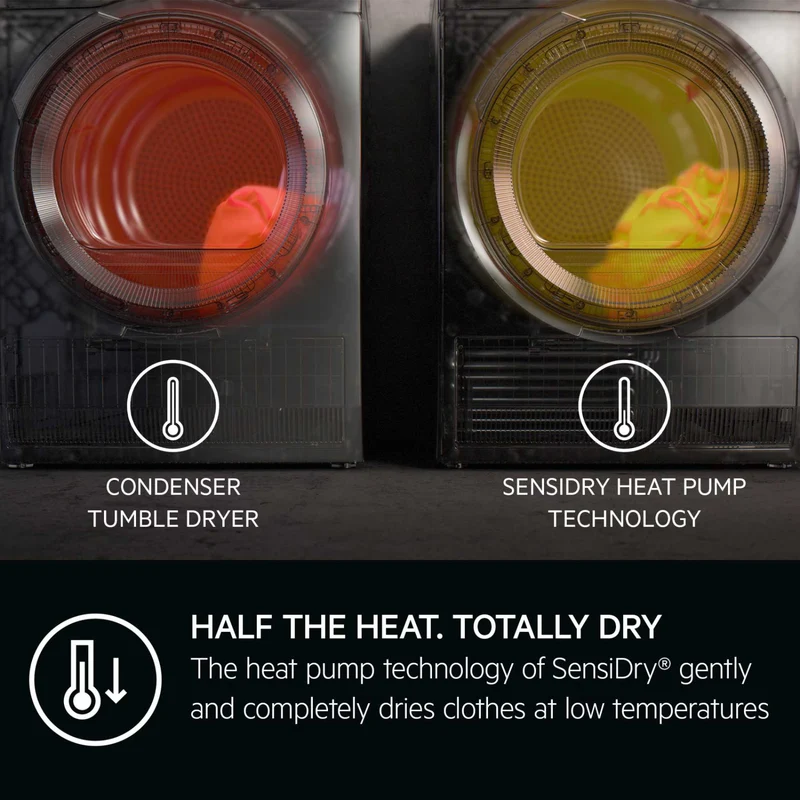 AEG 8000 AbsoluteCare 9kg Heat Pump Tumble Dryer - TR849P4B