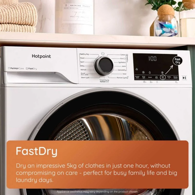 Hotpoint Fabric Care 9kg Heat Pump Tumble Dryer - C HD 94M BBS UK