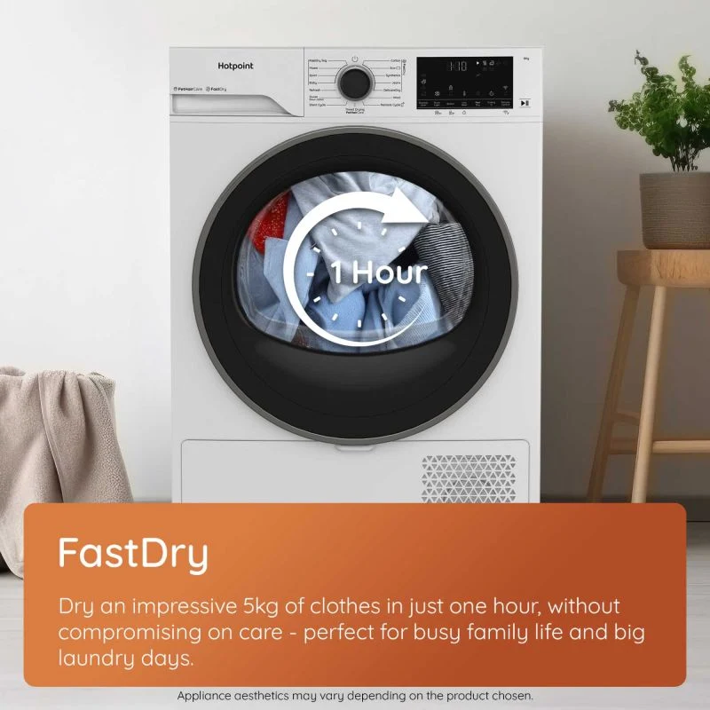 Hotpoint Fabric Care 9kg Heat Pump Tumble Dryer - C HD 94M WBS UK