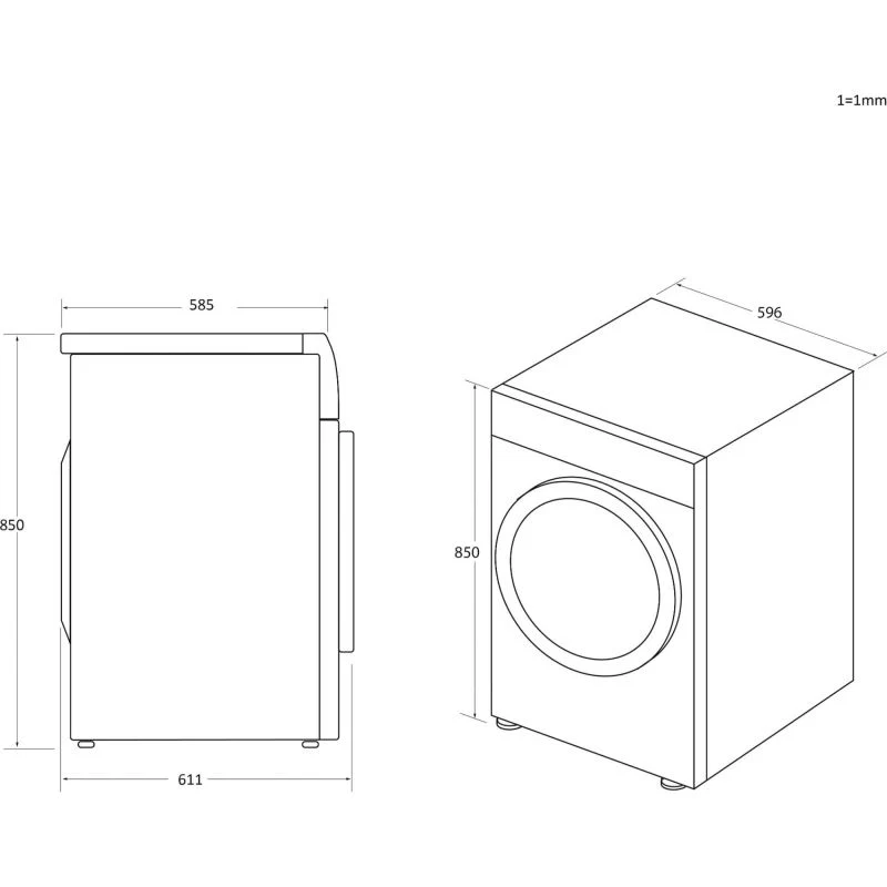 Hoover H-Dry 500 9kg Heat Pump Tumble Dryer - NDEH9A3TCBER80/N