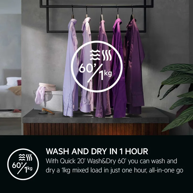 AEG 7000 ProSteam 7kg Wash 4kg Dry 1600rpm Built-In Washer Dryer - L7WE74634BI