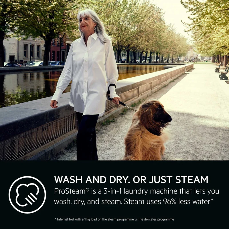 AEG 7000 ProSteam 7kg Wash 4kg Dry 1600rpm Built-In Washer Dryer - L7WE74634BI