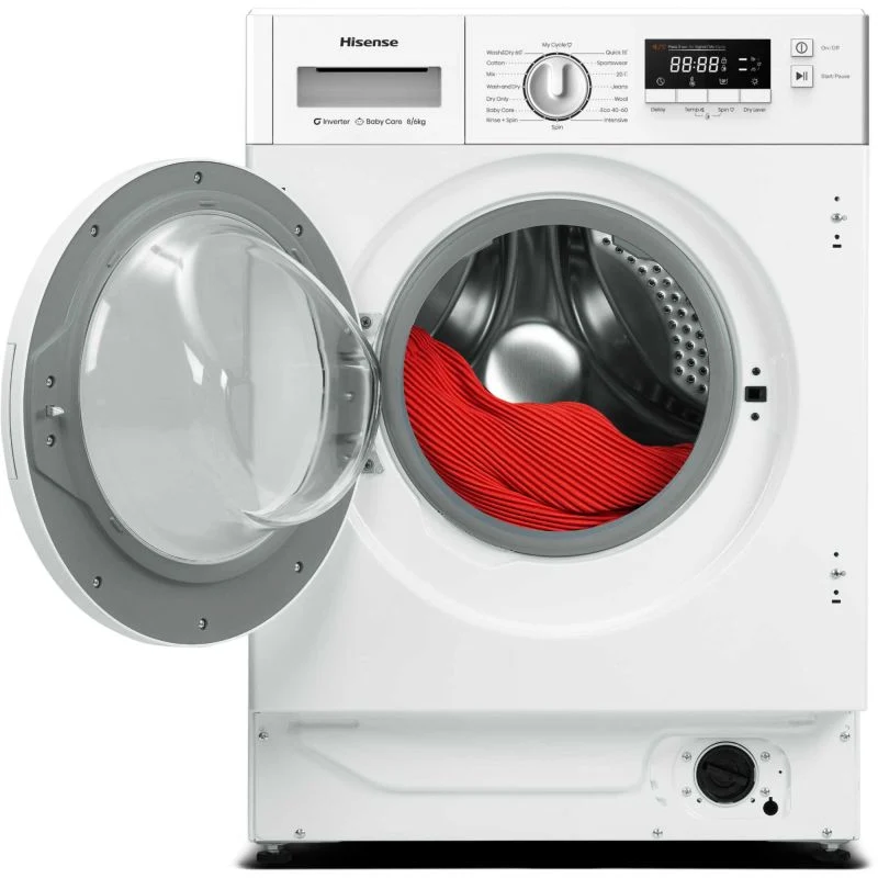 Hisense 8kg Wash 6kg Dry 1400rpm Built-In Washer Dryer - WD3M841BWI