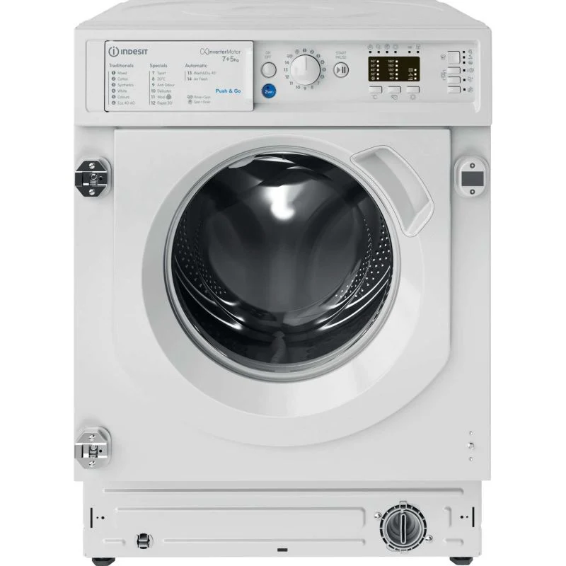 Indesit Push&Go 7kg Wash 5kg Dry 1400rpm Built-In Washer Dryer - BI WDIL 75148 UK