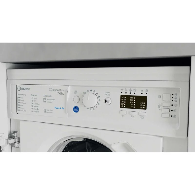 Indesit Push&Go 7kg Wash 5kg Dry 1400rpm Built-In Washer Dryer - BI WDIL 75148 UK