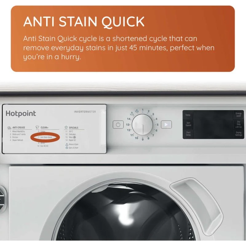 Hotpoint 7kg Wash 5kg Dry 1400rpm Built-In Washer Dryer - BI WDHG 75148 UK N