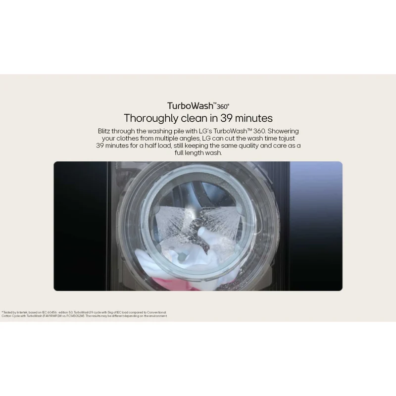 LG Series 7 DUAL Dry 11kg Wash 6kg Dry 1400rpm Washer Dryer - FWY916WBTN1