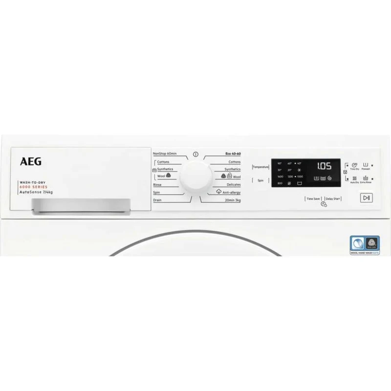 AEG 6000 Series 7kg Wash 4kg Dry 1600rpm Washer Dryer - LWX60746B