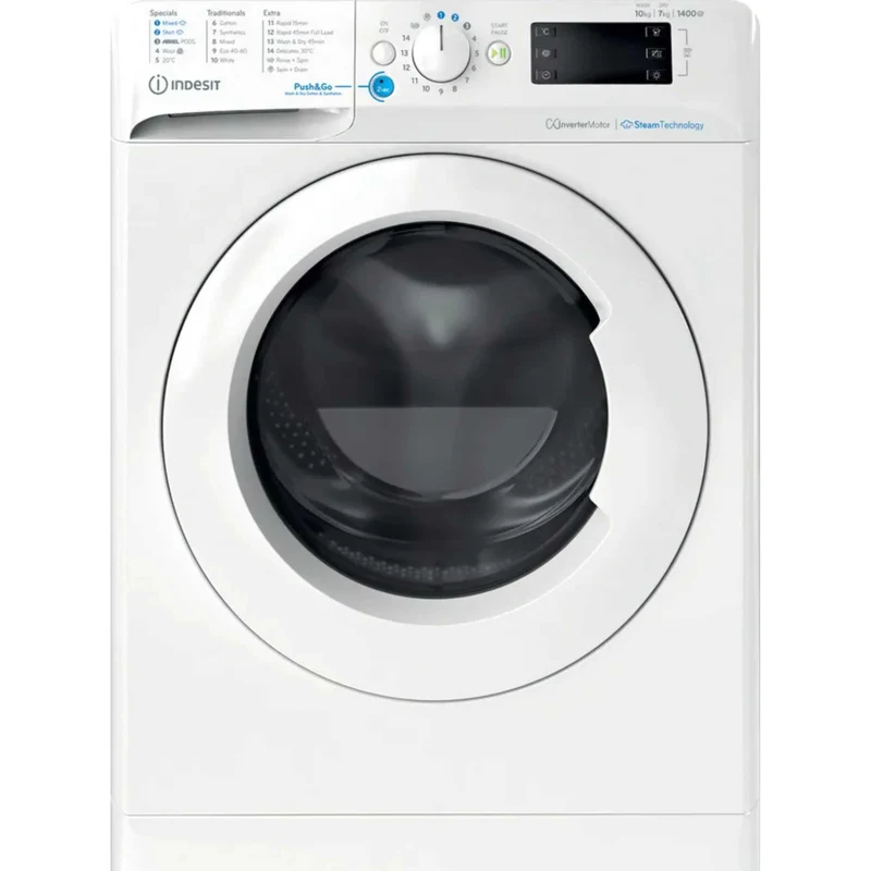 Indesit Push&Go 10kg Wash 7kg Dry 1400rpm Washer Dryer - BDE 107436 WV UK
