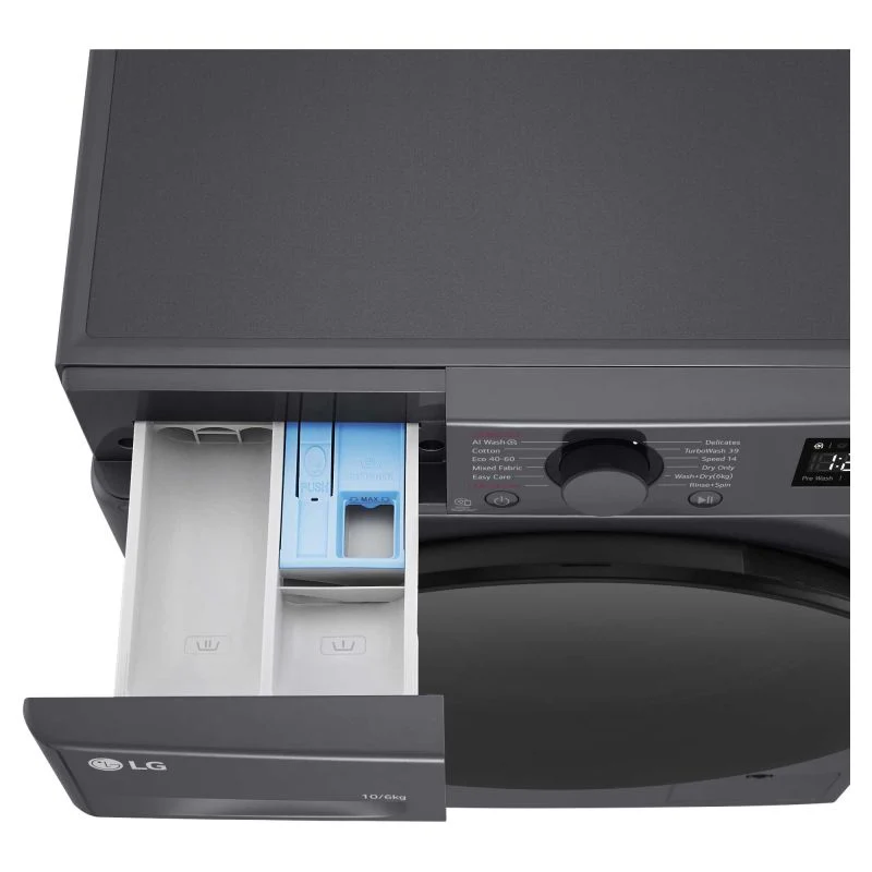 LG Series 4 Pro AI Direct Drive 10kg Wash 6kg Dry 1400rpm Washer Dryer - FWY706GBTN1
