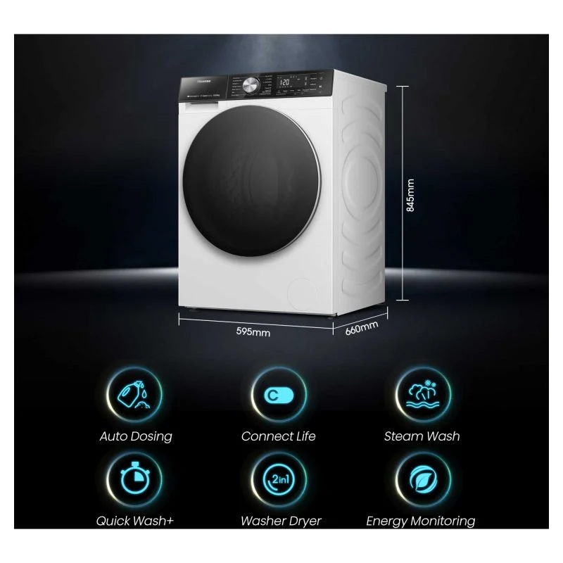 Hisense 10kg Wash 6kg Dry 1400rpm Washer Dryer - WD5S1045BW