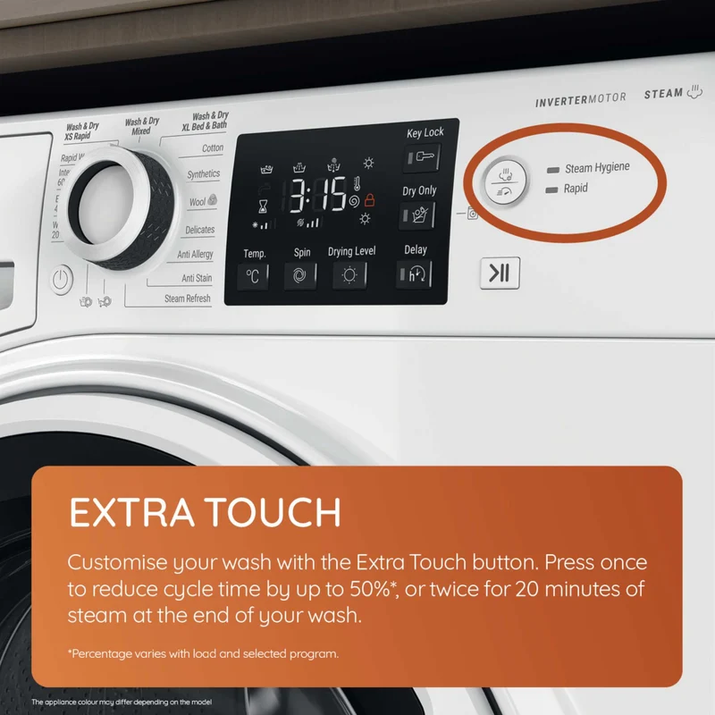 Hotpoint 8kg Wash 6kg Dry 1400rpm Washer Dryer - NDB 8635 W UK