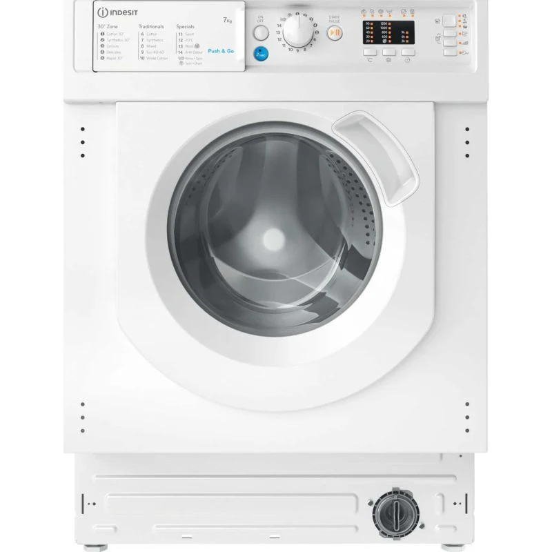 Indesit BI WMIL 71252 UK N Push&Go 7kg 1200rpm Built-In Washing Machine