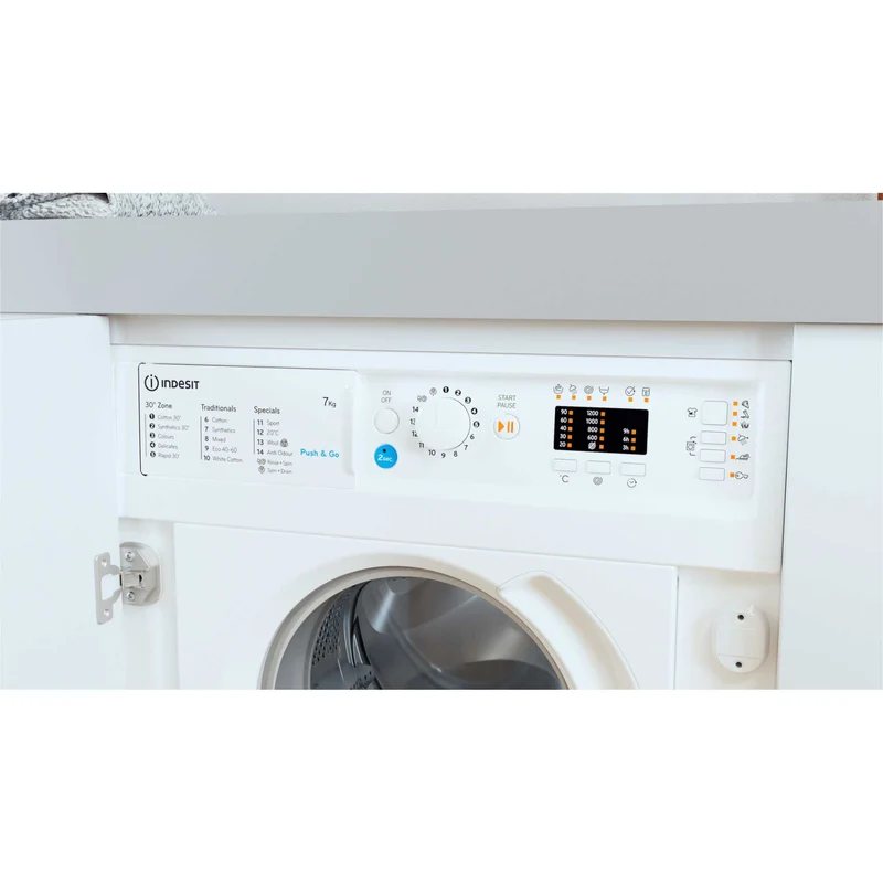 Indesit BI WMIL 71252 UK N Push&Go 7kg 1200rpm Built-In Washing Machine