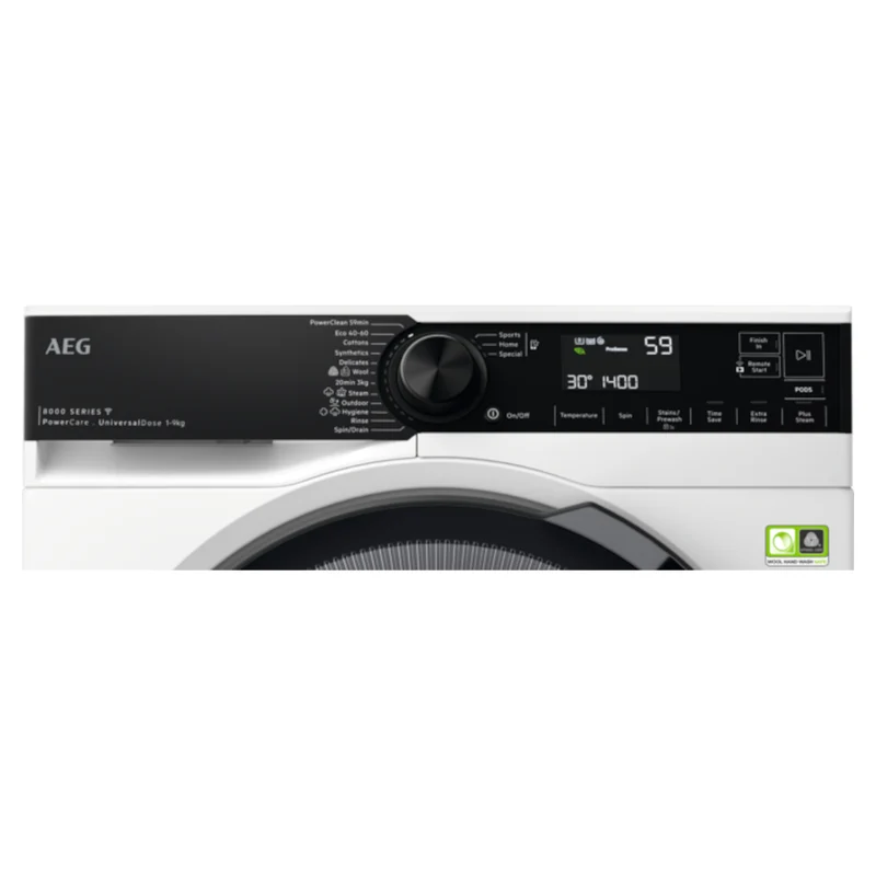 AEG 8000 Series PowerCare 9kg 1400rpm Washing Machine - LFR84946UC