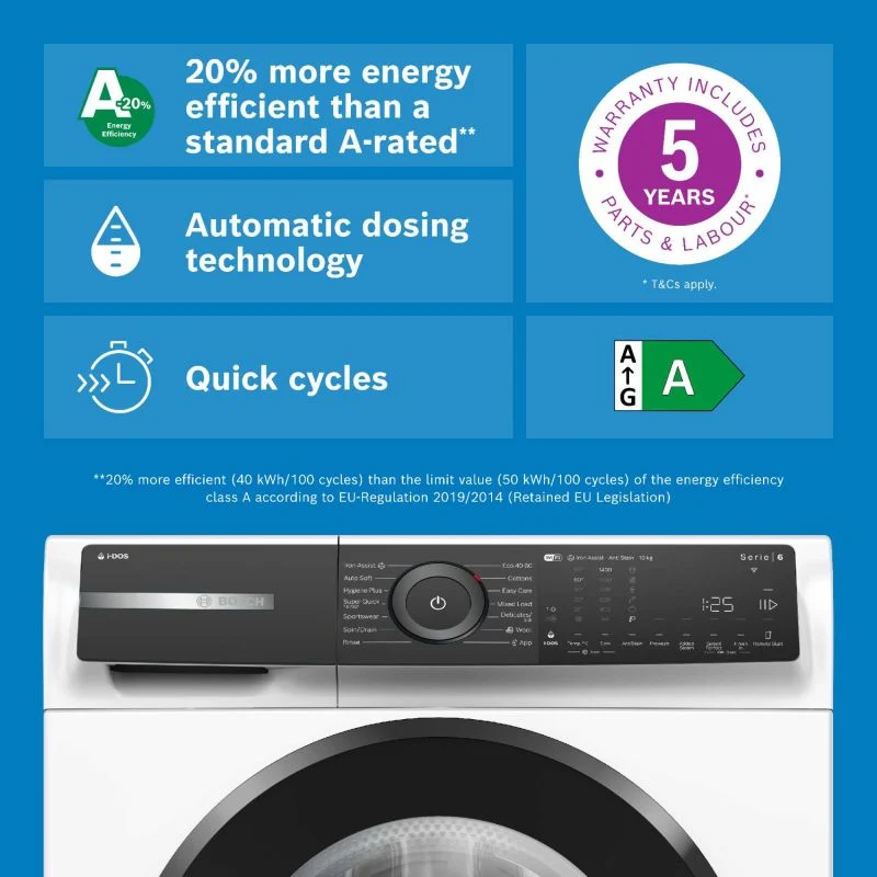 Bosch Series 6 10kg 1400rpm Washing Machine - WGH254A0GB