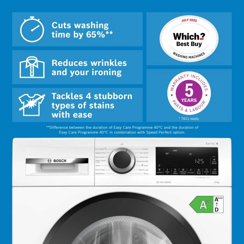 Bosch Series 6 9kg 1400rpm Washing Machine - WGG24400GB
