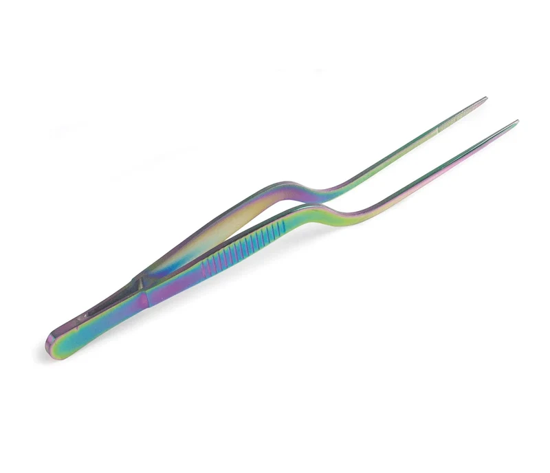 LACOR Pinza de Precisión TITAN RAINBOW - Acero Inoxidable 18/10