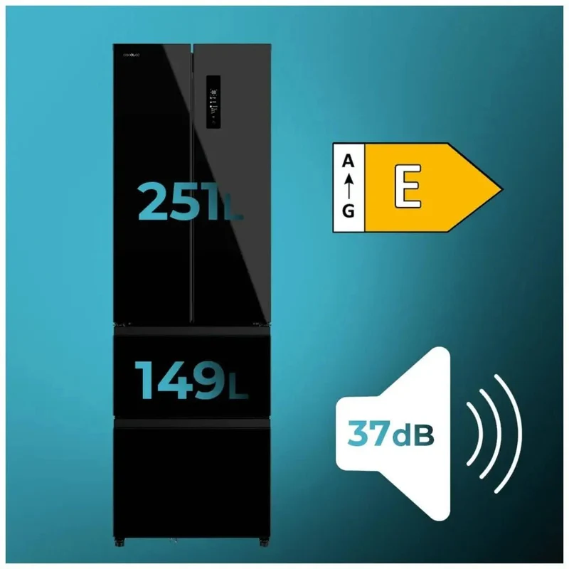 Frigorífico French Door 400L Negro: Elegancia y Tecnología Avanzada de Cecotec