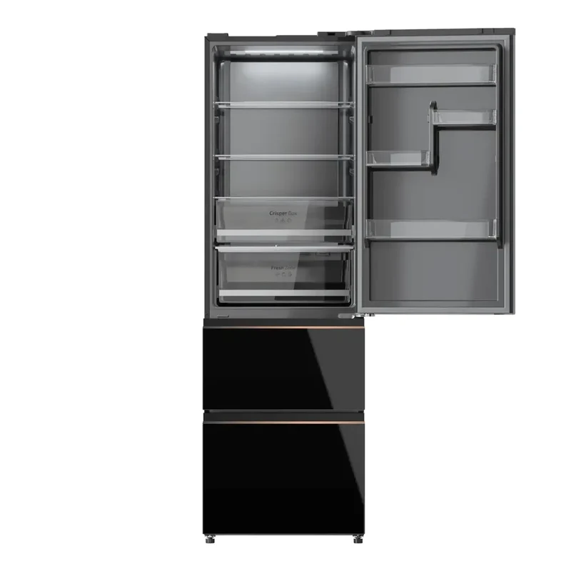 Frigorífico 400L Black Glass E: Elegancia y Eficiencia en tu Cocina Moderna de Cecotec