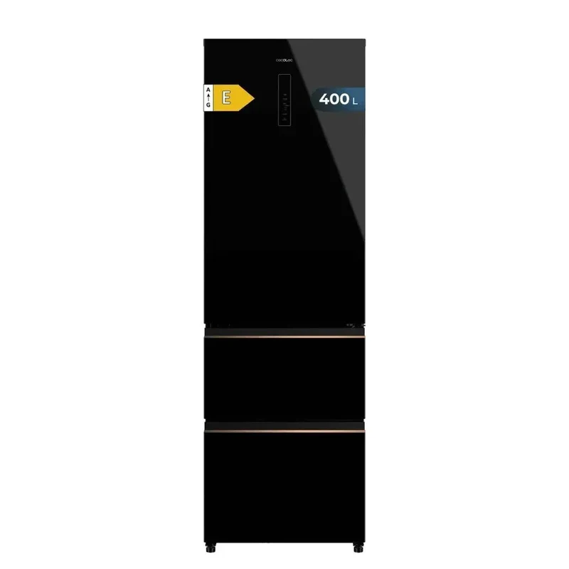Frigorífico 400L Black Glass E: Elegancia y Eficiencia en tu Cocina Moderna de Cecotec