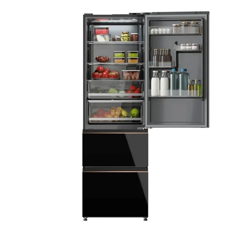 Frigorífico 400L Black Glass E: Elegancia y Eficiencia en tu Cocina Moderna de Cecotec