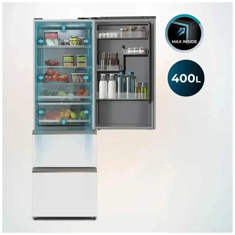Frigorífico 400L NoFrost con Diseño Moderno y Eficiencia Energética Clase E de Cecotec