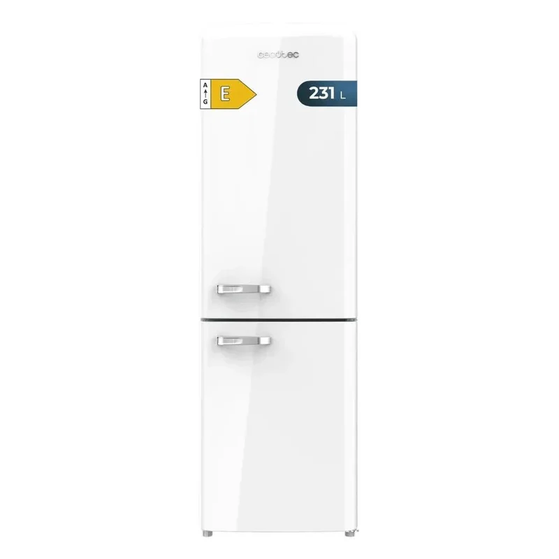 Frigorífico Combi Retro 231L No Frost, Eficiencia Energética y Diseño Vintage de Cecotec