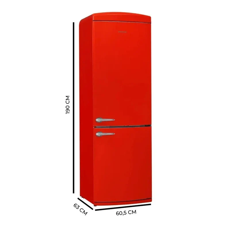 Frigorífico Retro Rojo 294L: Estilo Vintage y Eficiencia Total No Frost de Cecotec