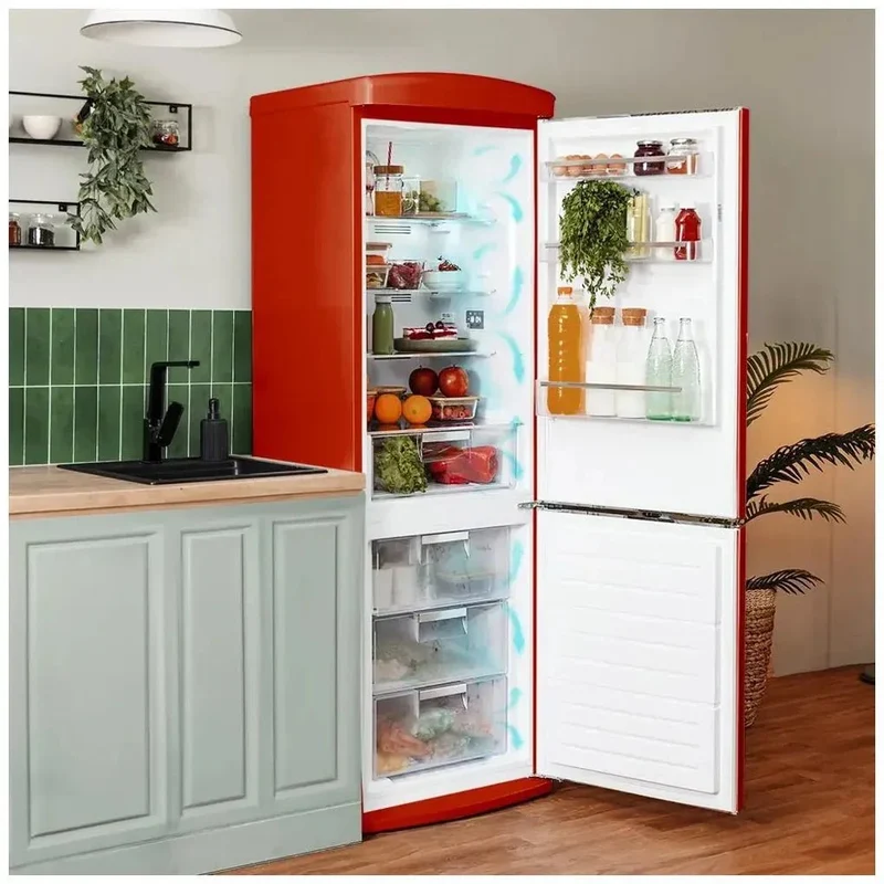 Frigorífico Retro Rojo 294L: Estilo Vintage y Eficiencia Total No Frost de Cecotec