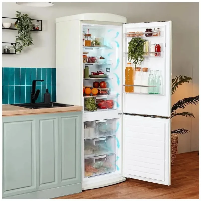 Frigorífico Retro Beige 294L: Estilo Vintage y Tecnología No Frost Eficiente de Cecotec