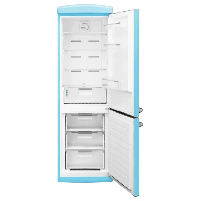 Frigorífico Retro Azul 294L: Estilo Vintage, No Frost, Eficiencia Energética E de Cecotec