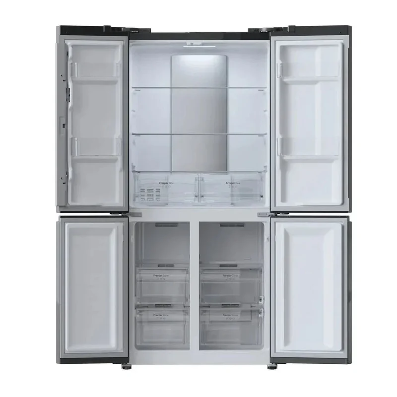 Frigorífico 4 Puertas Negro, 436L, Inverter Plus, No Frost, Eficiencia Energética E de Cecotec