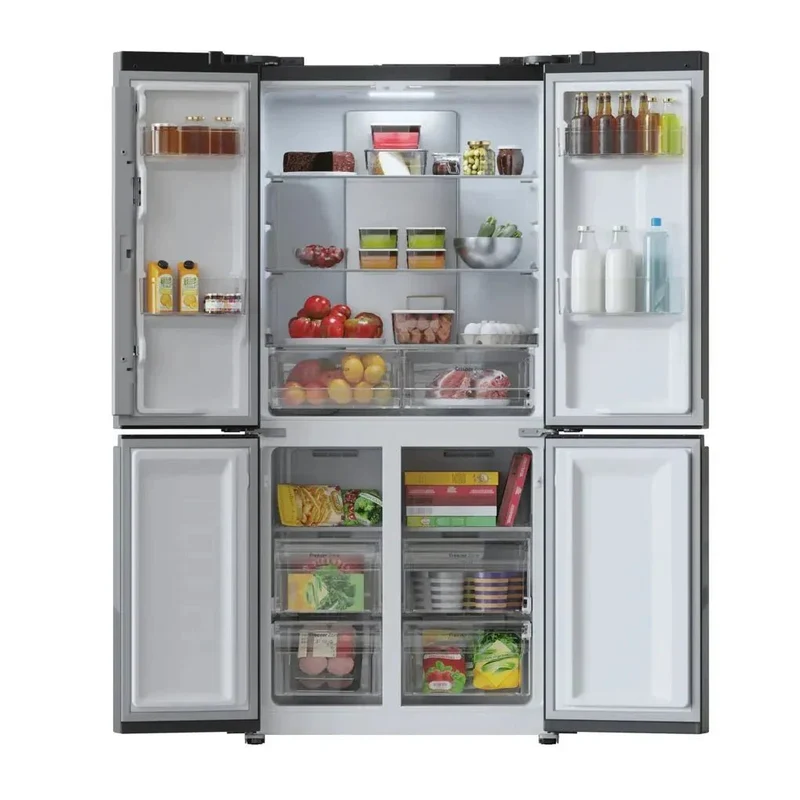 Frigorífico 4 Puertas Negro, 436L, Inverter Plus, No Frost, Eficiencia Energética E de Cecotec