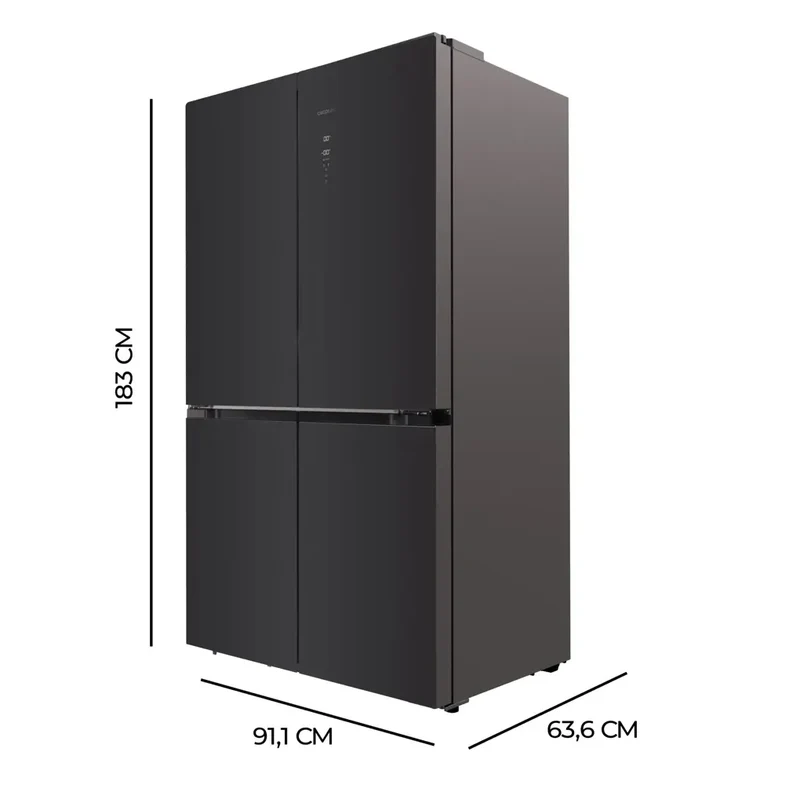Frigorífico 4 Puertas 490L: Eficiencia Energética y Tecnología Avanzada de Cecotec