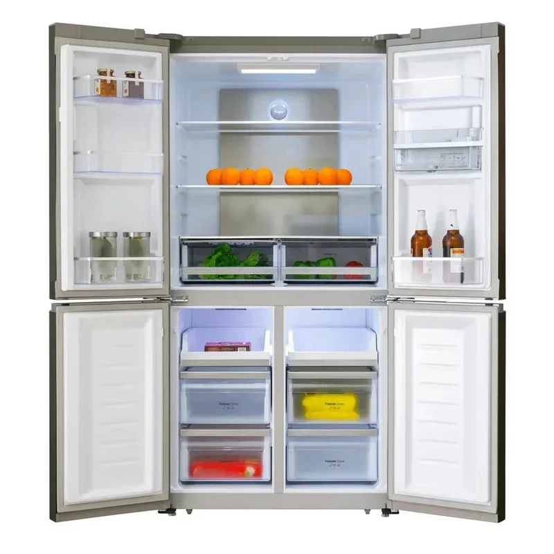Refrigerador de 4 Puertas en Acero Inoxidable: Amplio Espacio, Eficiencia Superior y Tecnología Innovadora de Cecotec