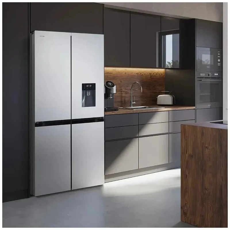 Refrigerador de 4 Puertas en Acero Inoxidable: Amplio Espacio, Eficiencia Superior y Tecnología Innovadora de Cecotec