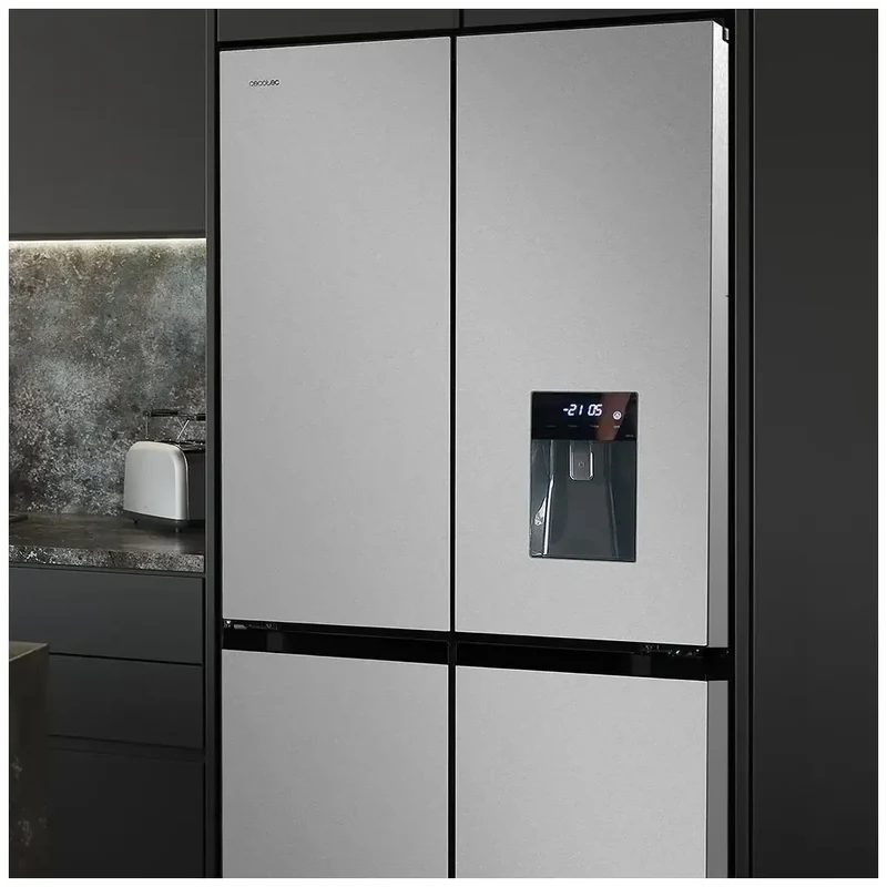 Refrigerador de 4 Puertas en Acero Inoxidable: Amplio Espacio, Eficiencia Superior y Tecnología Innovadora de Cecotec