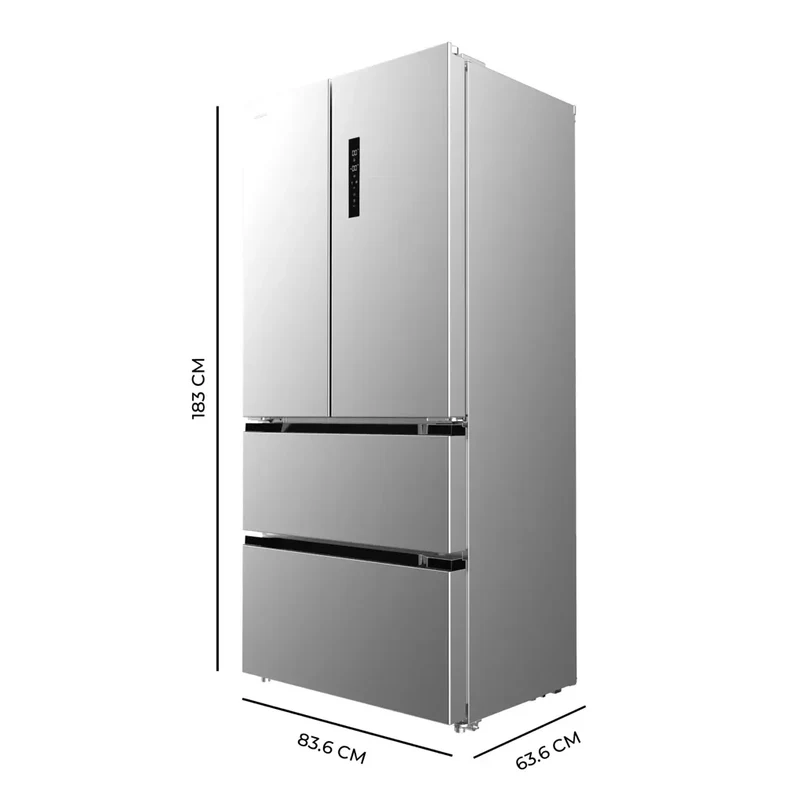 Frigorífico French Door Inox 436L, Eficiencia Energética E, No Frost, Inverter Plus de Cecotec