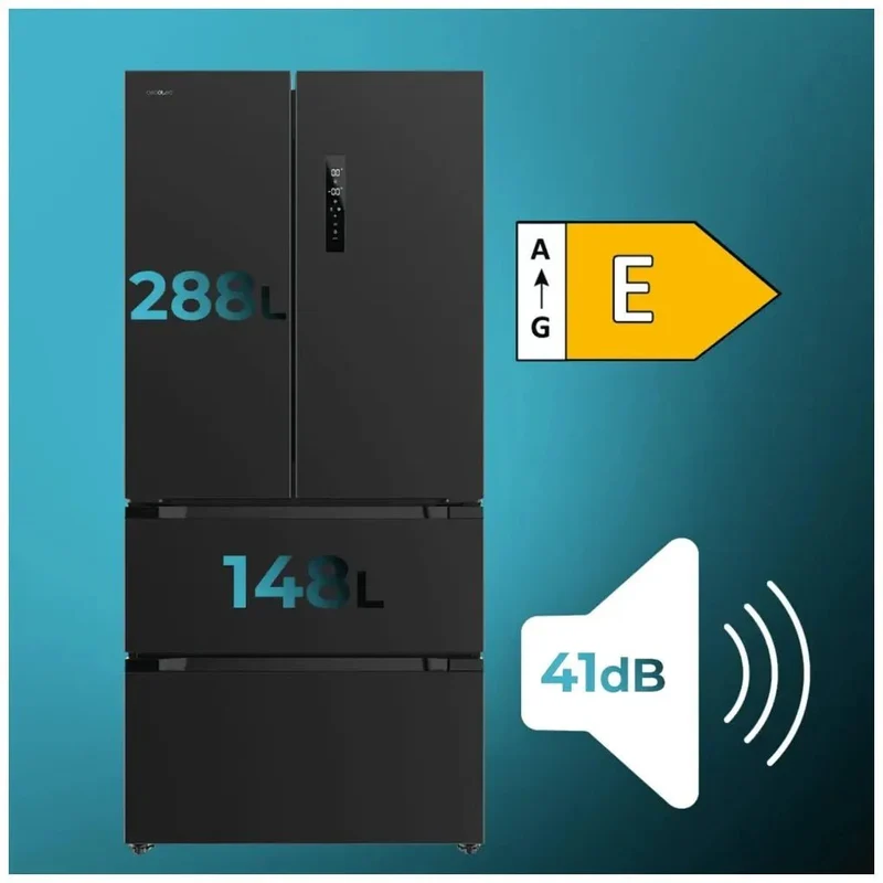Frigorífico French Door 510L con Inverter Plus y Total No Frost, eficiencia E de Cecotec