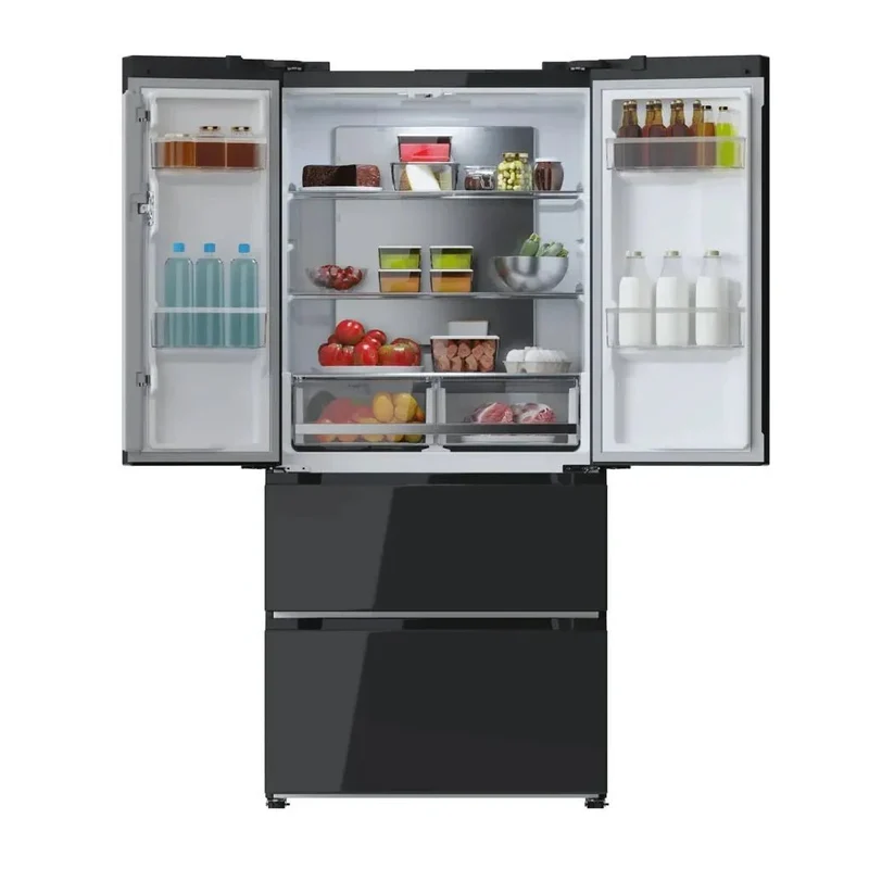 Frigorífico French Door Negro 436L, Eficiencia E, No Frost, Inverter Plus de Cecotec