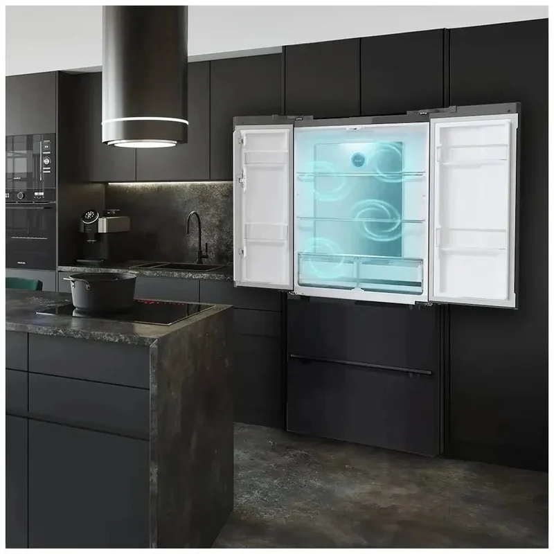 Frigorífico French Door Negro 436L, Eficiencia E, No Frost, Inverter Plus de Cecotec