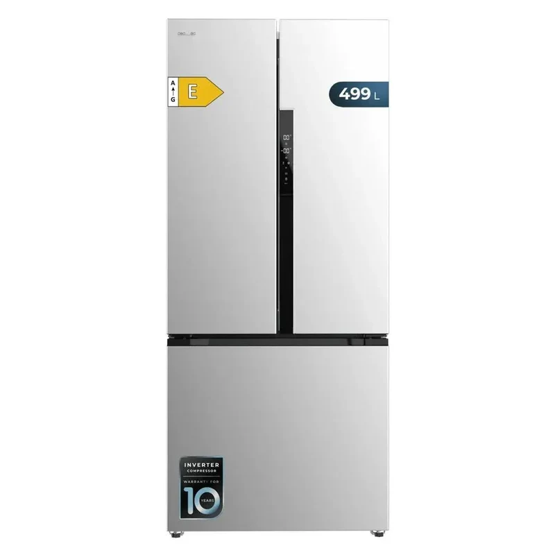 Frigorífico French Door Inox con Inverter Plus y Total No Frost, 436L, Clase E de Cecotec