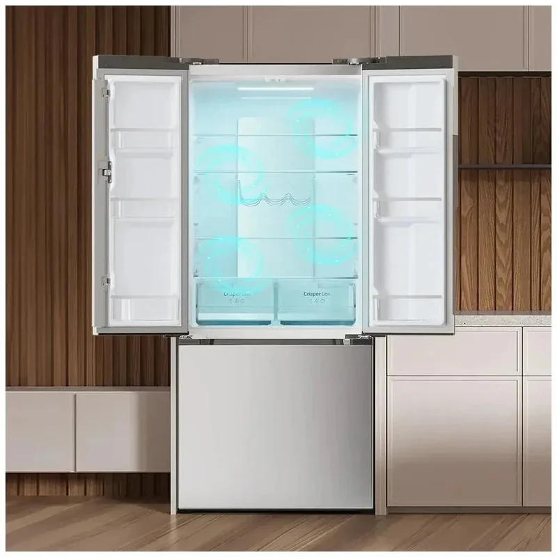 Frigorífico French Door Inox con Inverter Plus y Total No Frost, 436L, Clase E de Cecotec