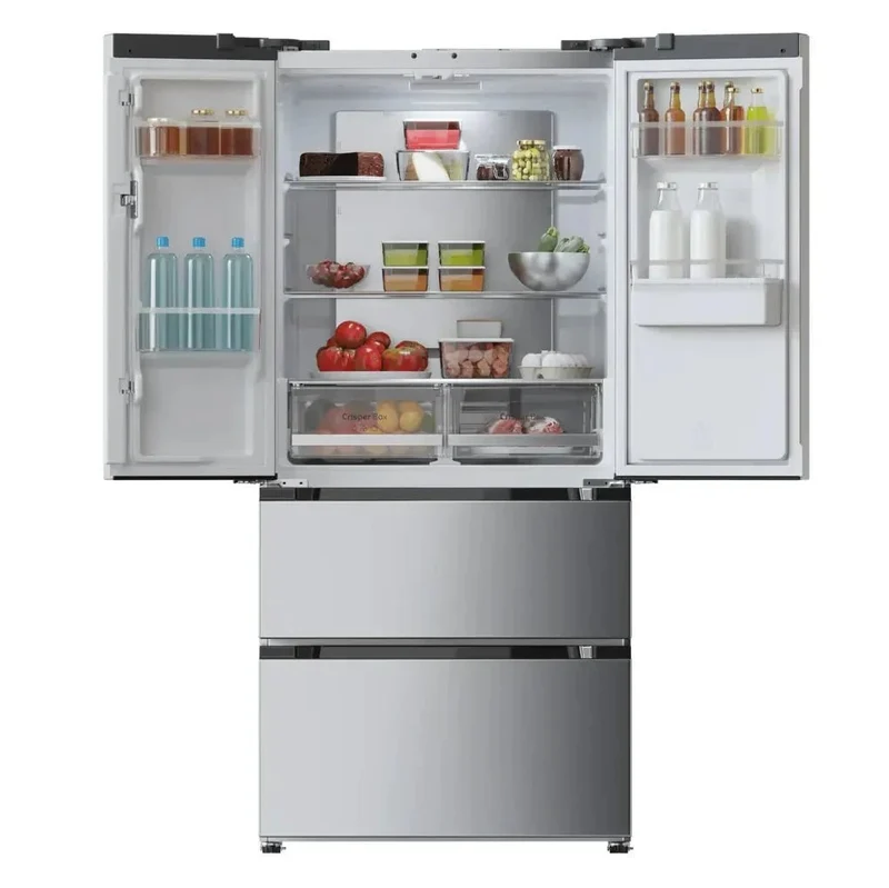 Frigorífico French Door Inox con Inverter Plus y No Frost, 436L, Clase E de Cecotec