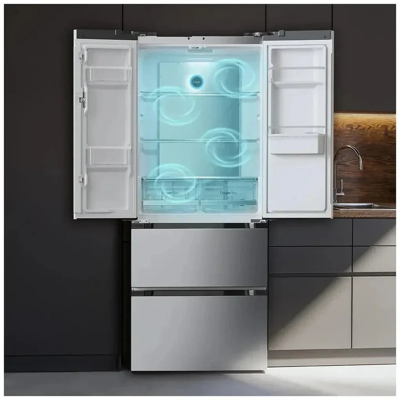 Frigorífico French Door Inox con Inverter Plus y No Frost, 436L, Clase E de Cecotec