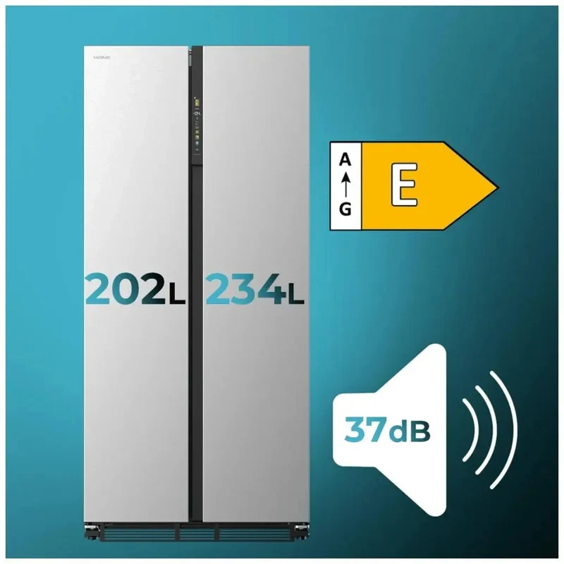 Frigorífico Americano Inoxidable 436L: Eficiencia, Diseño y Tecnología Avanzada de Cecotec