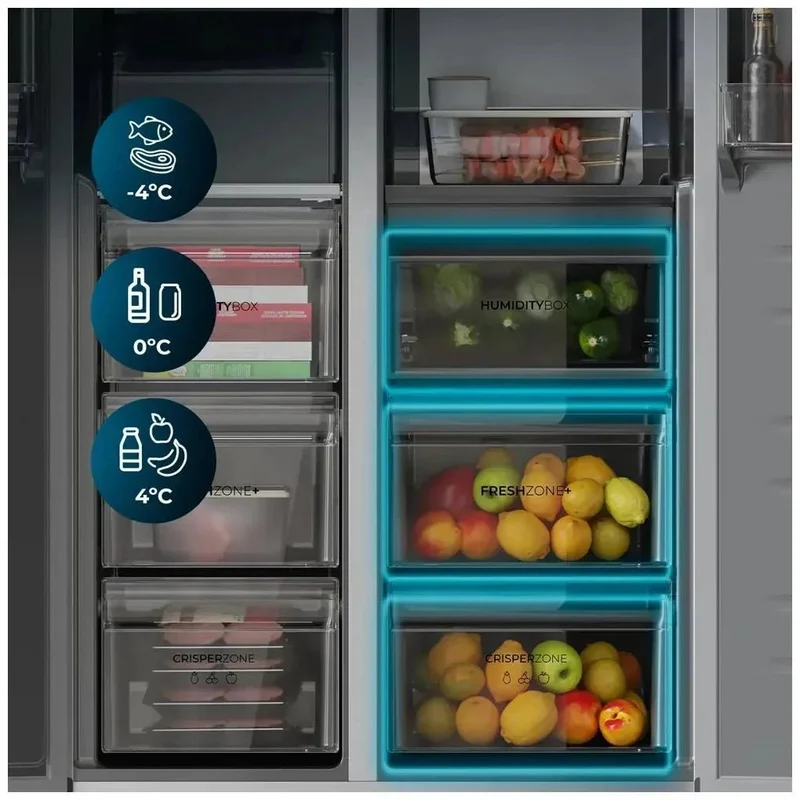 Frigorífico Americano Inoxidable 436L: Eficiencia, Diseño y Tecnología Avanzada de Cecotec