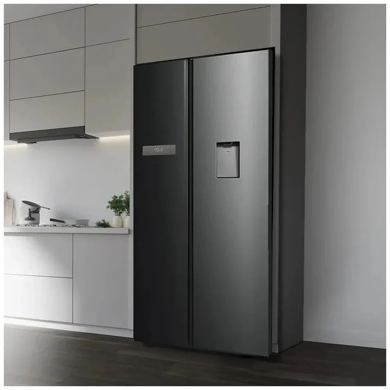 Frigorífico Americano 592L Dark E con No Frost y Dispensador de Agua de Cecotec